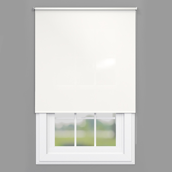 Rullegardin 90 x 210 cm hvit transparent
